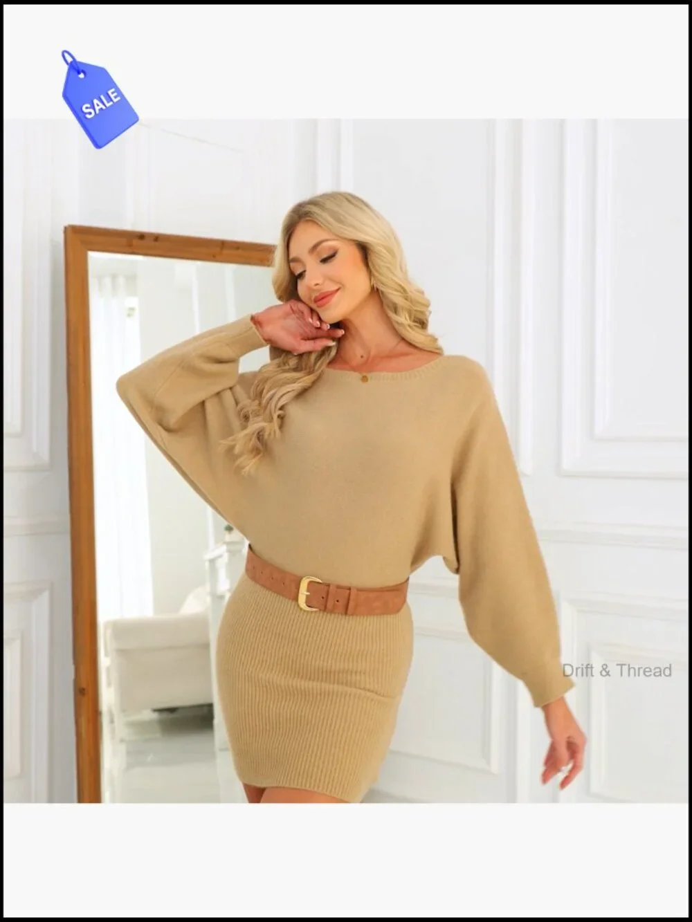 Wide Chunky Suede Belt with Retro Gold Buckle 1.6 Inches